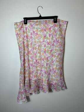 Y2K Floral Worthington Sz 14 Spring Skirt Whimsical Flowy